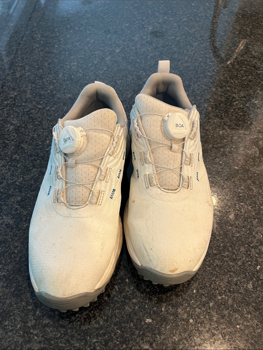 Women’s Adidas Golf Shoe Lace-Free Boa Sneakers Off-White Size 8
